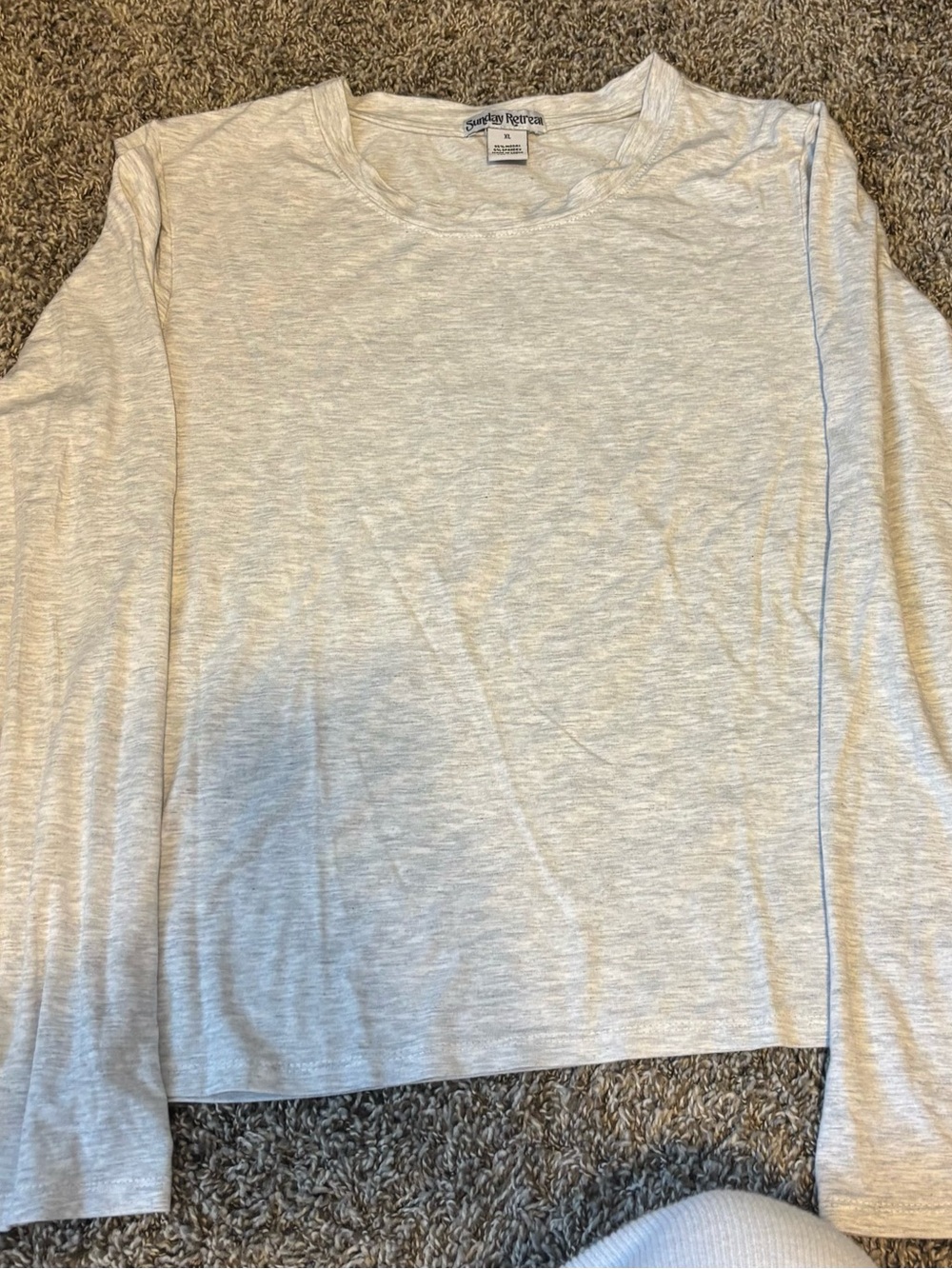 Light Gray Long-Sleeve Top